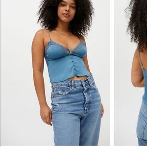 Urban outfitters blue dinner and drinks cami